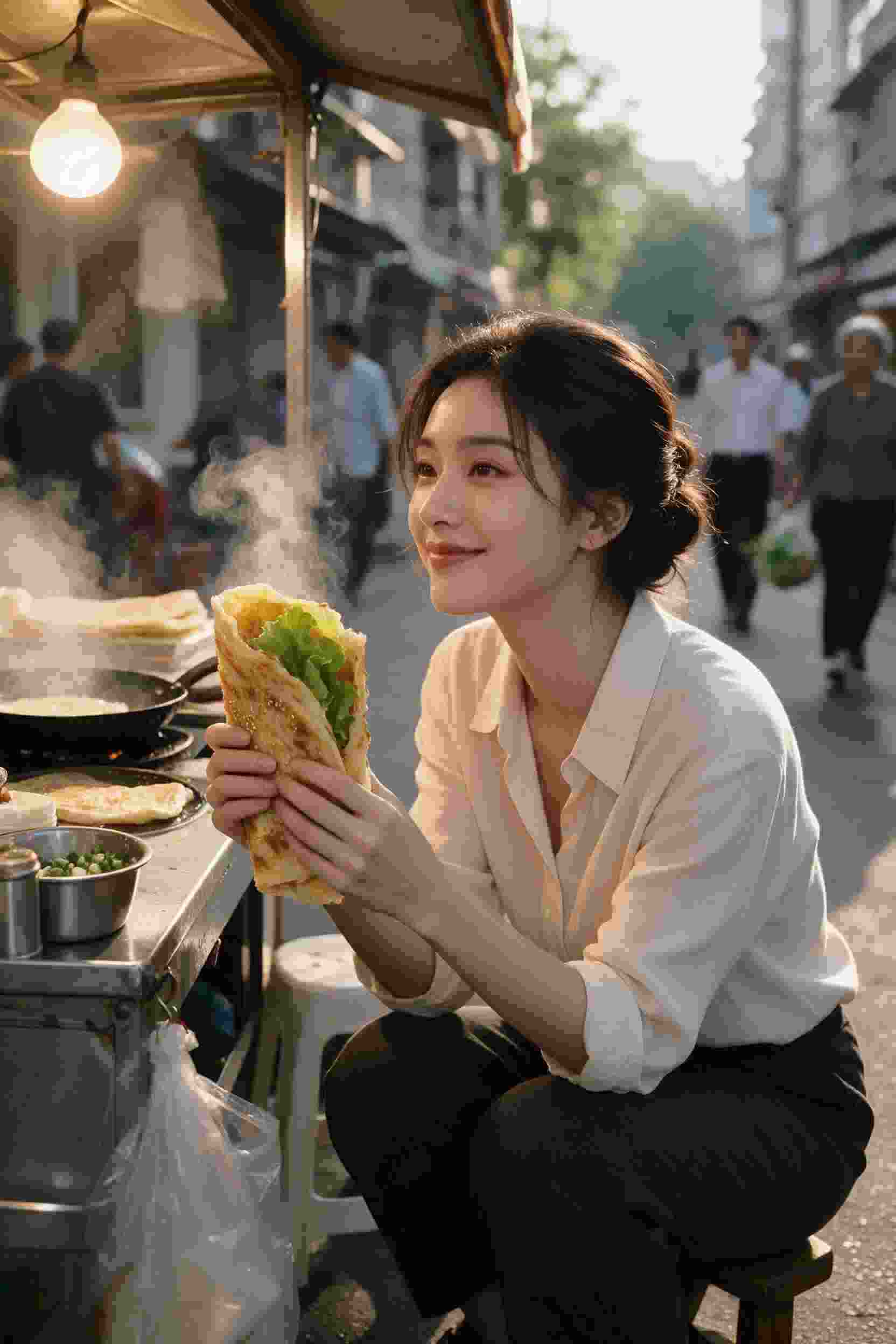 月下花影